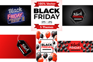Black Friday Sale Banners, a Decorative Illustration by TAlex
