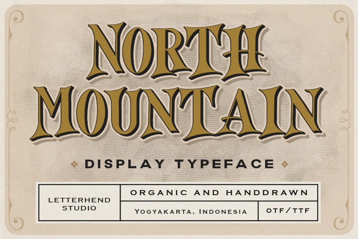 North Mountain - Display Typeface, a Serif Font by Letterhend Studio (Photo 1 of 8)