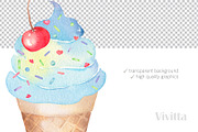 Ice cream watercolor collection, a Food Illustration by Vivitta (Thumbnail 2 of 8)