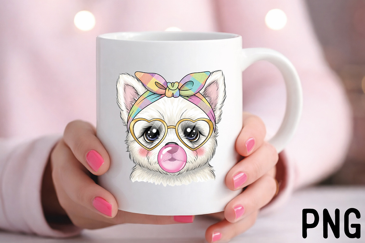 Spring Dog Sublimation Png, an Illustration by Black Bird Studio (Photo 3 of 3)