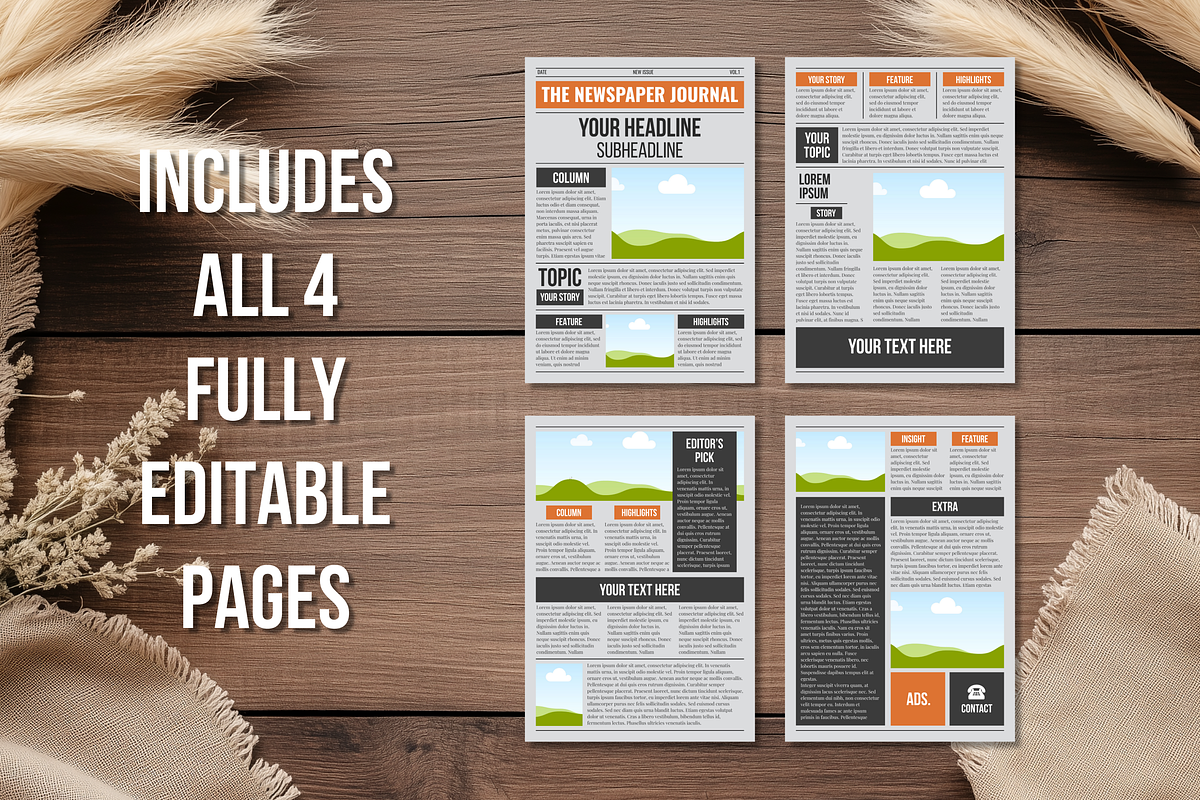 Colorful Newspaper Template, a Magazine Template by ZoloDesignHub (Photo 3 of 10)