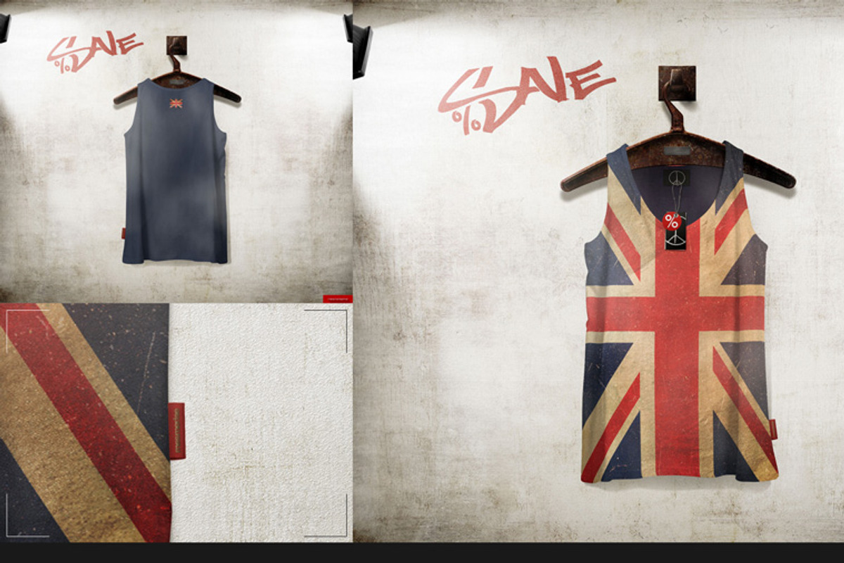 Tank 2nd Type On 5 Stages Mock-up, a Hoody Mockup by Mocca Mockups Store (Photo 22 of 69)