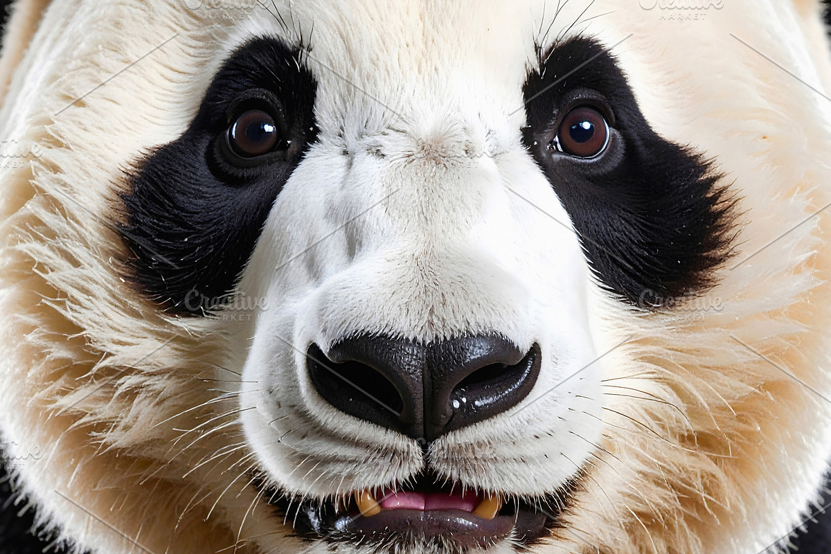 Panda with expressive face showing teeth and bright playful look, an Animal Photo by GoodGoods (Photo 1 of 2)