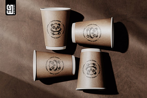 Kraft Paper Coffee Cup Mockup