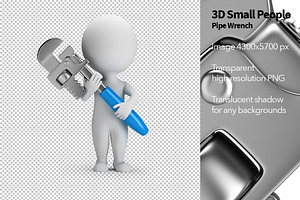 3D Small People - Pipe Wrench