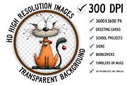 Quirky Christmas Cat Clipart, an Illustration by Craft Nest (Thumbnail 2 of 13)