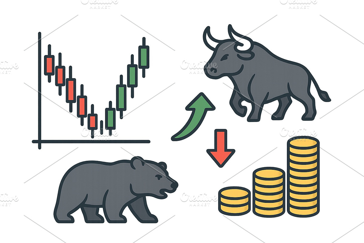 Market trends and indicators showing, a Finance Illustration by ZinetroN