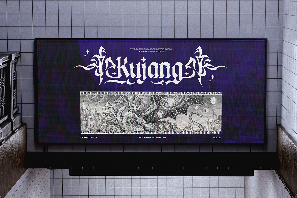 Kujang | Modern Blackletter, a Blackletter Font by Denustudios (Photo 8 of 11)