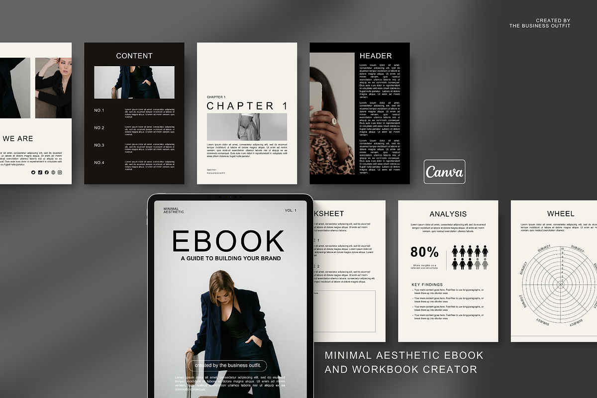 Minimalist Ebook & Workbook Canva, a Marketing Template by thebusinessoutfit (Photo 1 of 13)