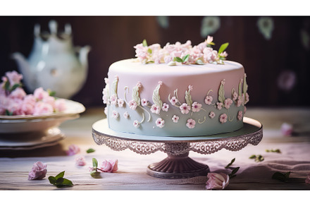 birthday party cake food ai, a Background Photo by pikepicture