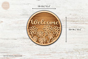 Welcome Floral Door Sign SVG Bundle, a Decorative Illustration by svgocean (Thumbnail 12 of 16)