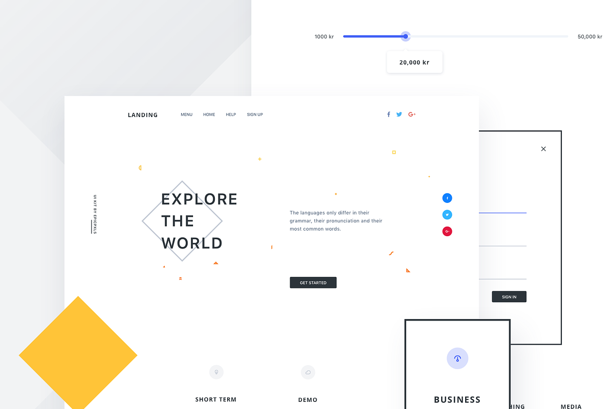 Landing Page Builder UI, an UI Kit Template by EpicShop (Photo 2 of 5)