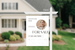 Real Estate Yard Sign For Sale