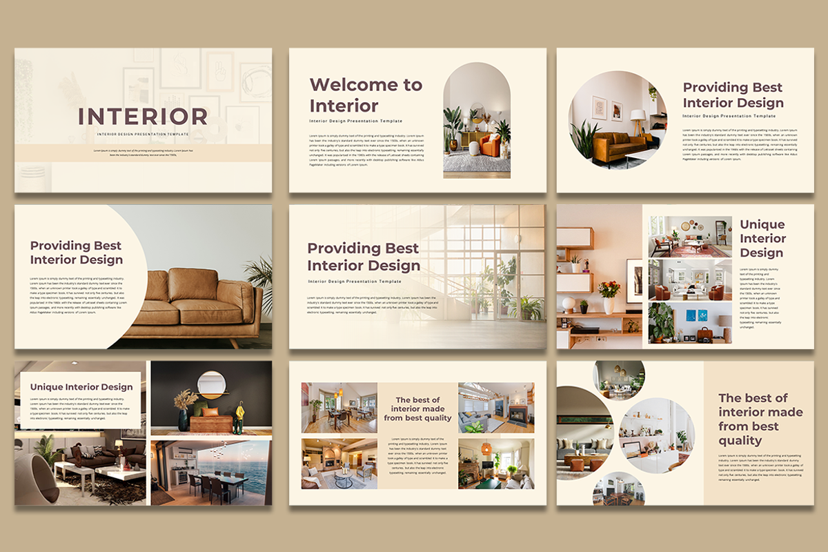 Interior - PowerPoint Template, a Presentation Template by QR Design Studio