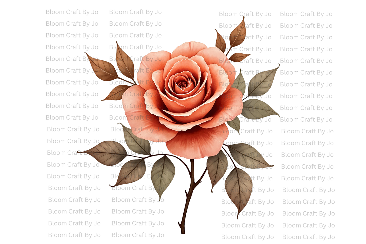 Terracotta Rose, a Decorative Illustration by Bloom Craft Creations (Photo 5 of 10)