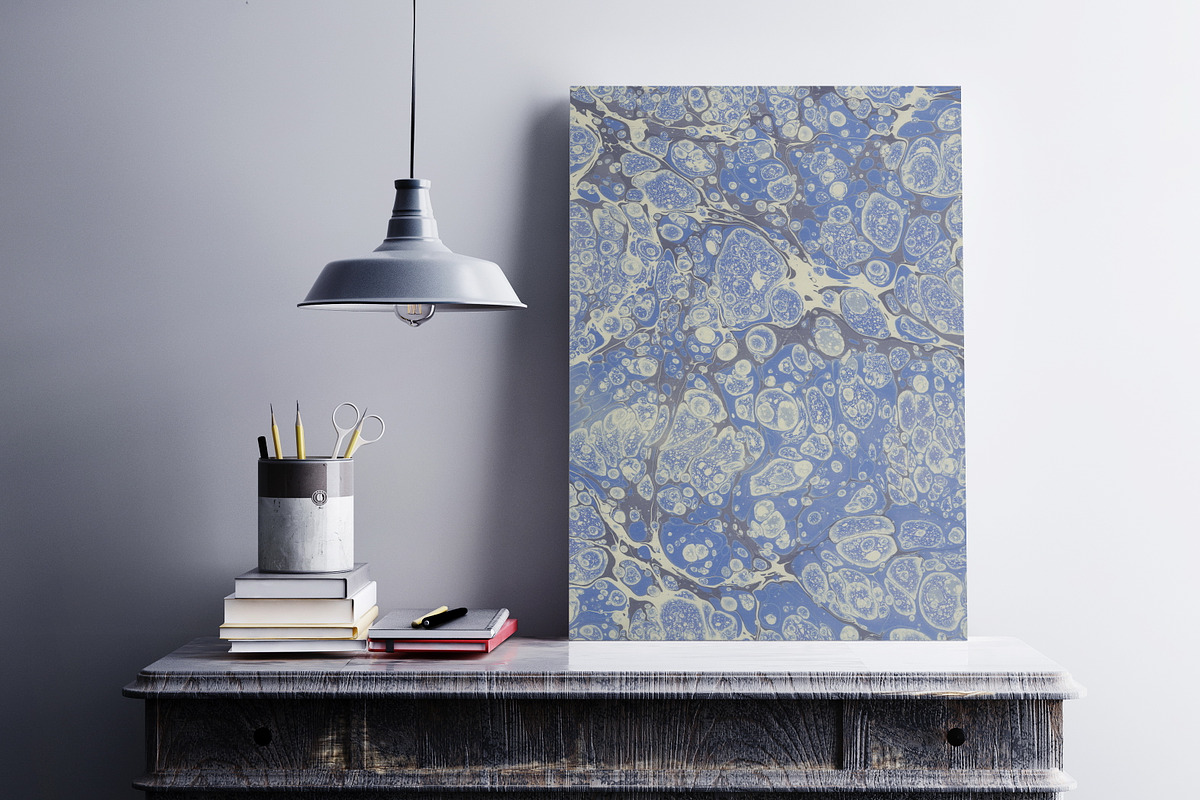 20 Hand Marbled Retro Papers, a Texture Graphic by Marblingdom (Photo 2 of 8)