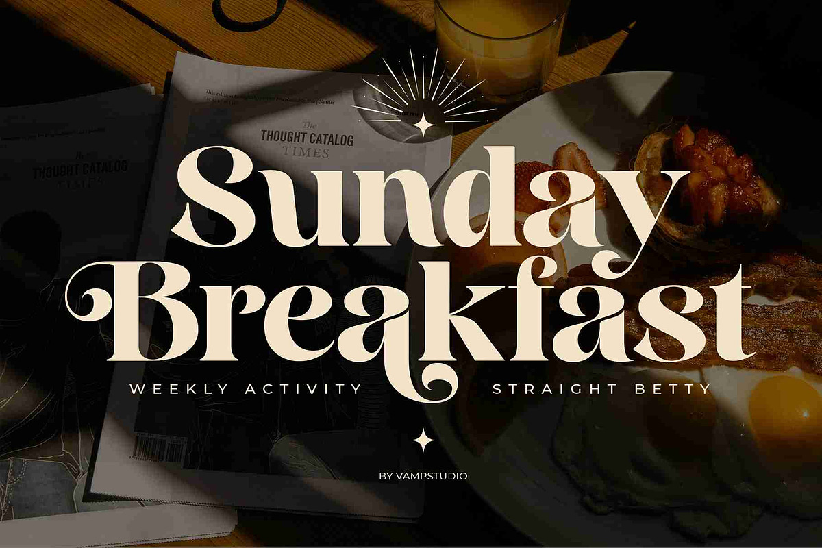 Straight Betty Modern Serif Font, a Serif Font by Vampstudio (Photo 10 of 13)