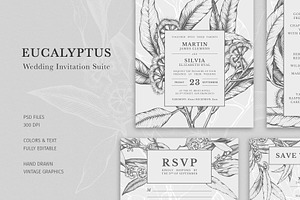 Eucalyptus Wedding Invitation Suite