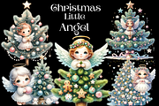 Christmas Little Angel Clipart, an Object Graphic by Agnesagraphic (ID 95) (Thumbnail 1 of 6)