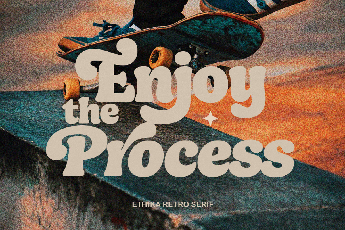 Ethika - Retro Serif Font, a Serif Font by Mulkan Nazir (Photo 3 of 16)