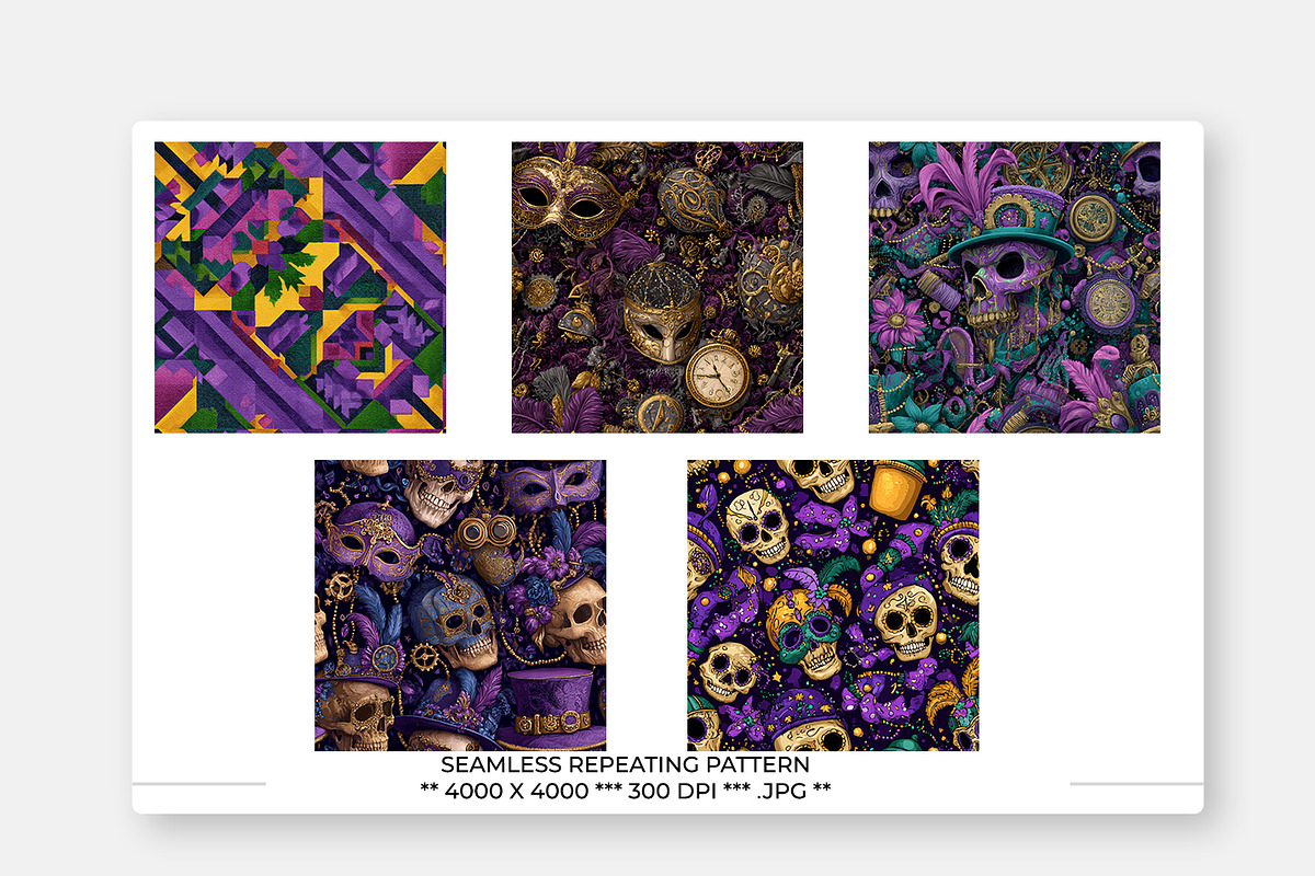 Mardi Gras Designs, a Pattern Graphic by karenfoleyphoto (Photo 4 of 6)