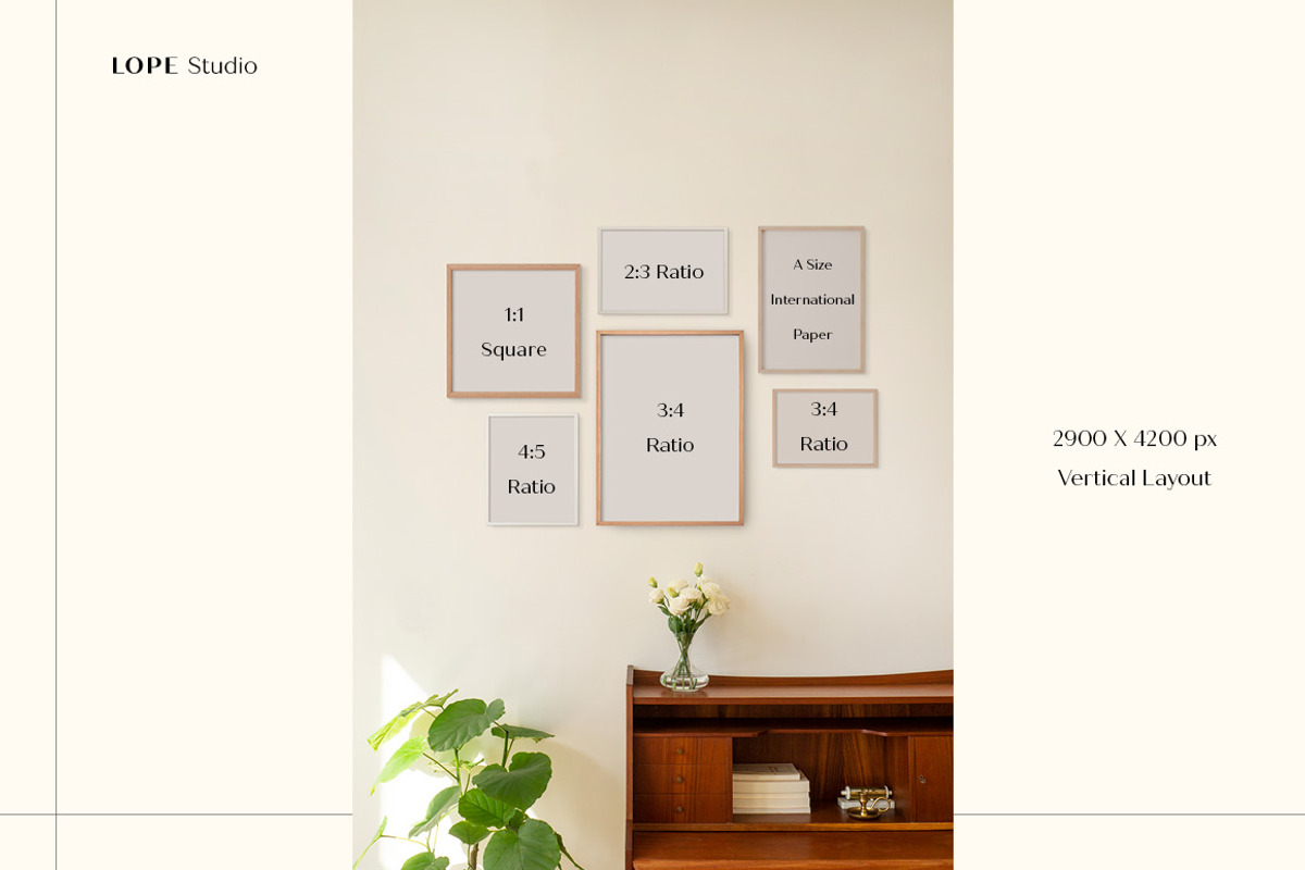 Frame Mockup Set, a Print Template by LOPEstudio (Photo 4 of 5)