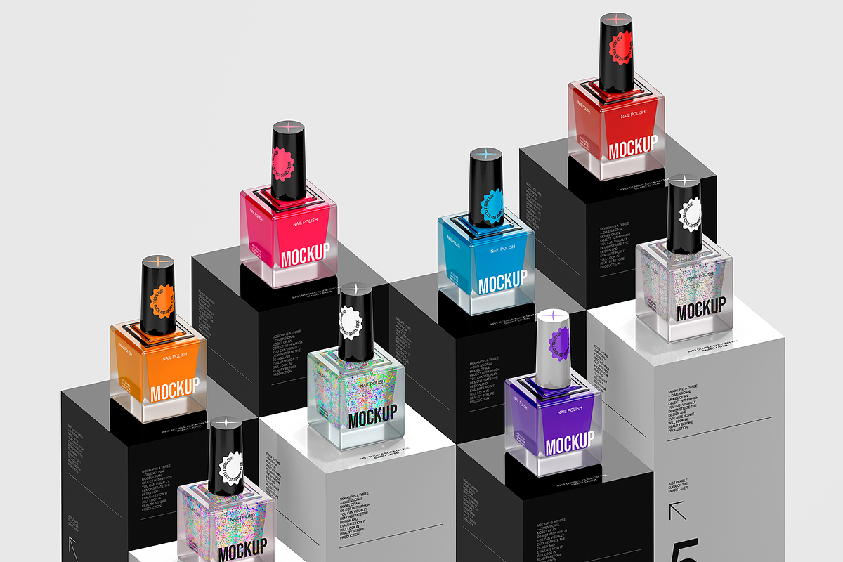 Nail Polish Packaging Mockup, a Packaging Mockup by Transly Graphics (Photo 3 of 3)