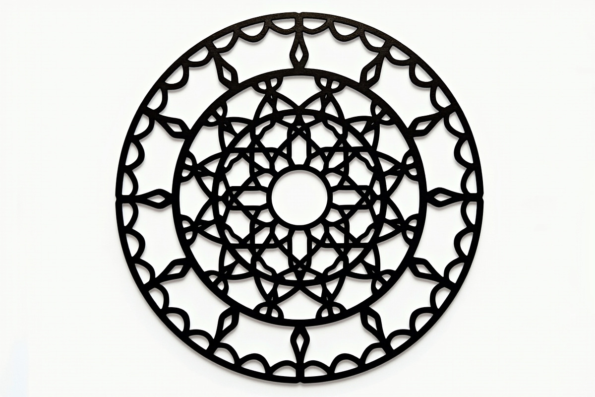 Circular Geometric Laser Cutting Bun, an Object Graphic by Creativeshirt (Photo 2 of 17)