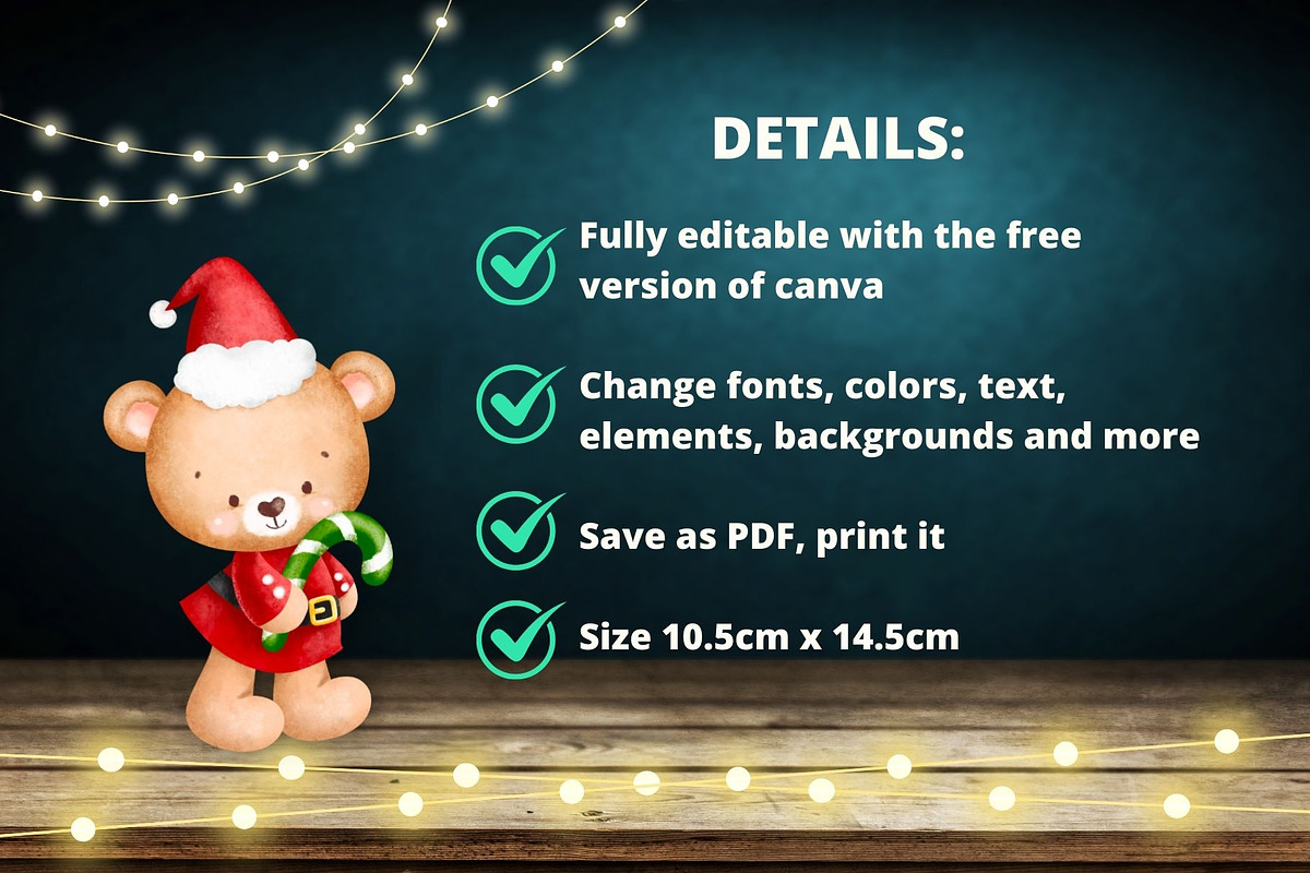 Christmas Card Templates Canva Set, a Card Template by Ellis Art (Photo 4 of 5)