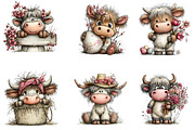 Easter Highland Cow Clipart, an Illustration by Dream Creation (Thumbnail 4 of 8)
