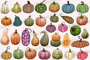 Pumpkin Illustrations PNG Bundle, a Seasonal Illustration by Pet Cave