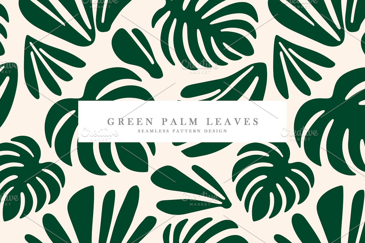 Green Palm Leaves, a Pattern Graphic by Nadezda (Photo 1 of 3)