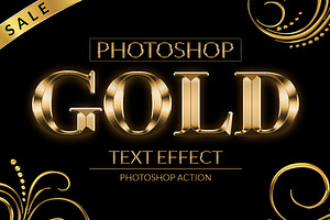 Gold Text Effect Photoshop Action