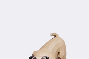 Low Poly Pug Dog