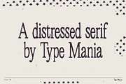 Flyer TM – Distressed Serif, a Serif Font by Type Mania (Thumbnail 2 of 10)