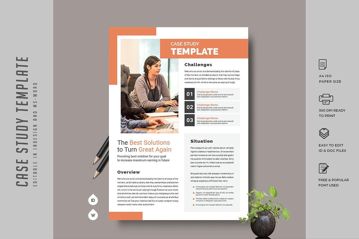 533. Case Study Template, a Stationery Template by CreativeRezwan (Photo 1 of 3)