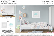 Nursery Bedding, Frame & Wall Mockup, a Household Mockup by mock-ups (Thumbnail 6 of 23)