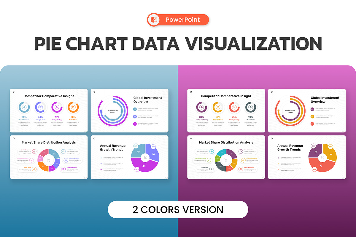 Pie Chart Data Visualization PPT, a Presentation Template by Antstheme (Photo 1 of 4)