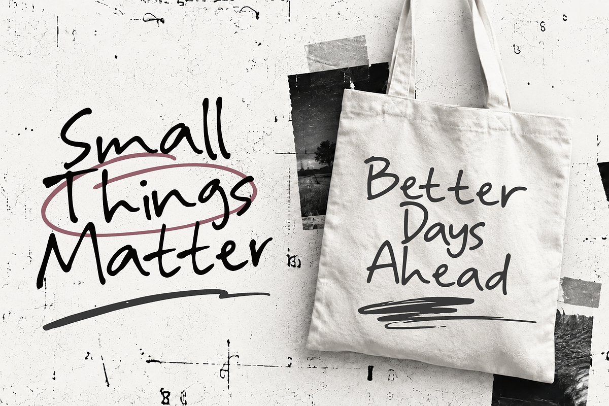 Roughly Yours Font, a Handwritten Font by cocodesign (Photo 3 of 8)