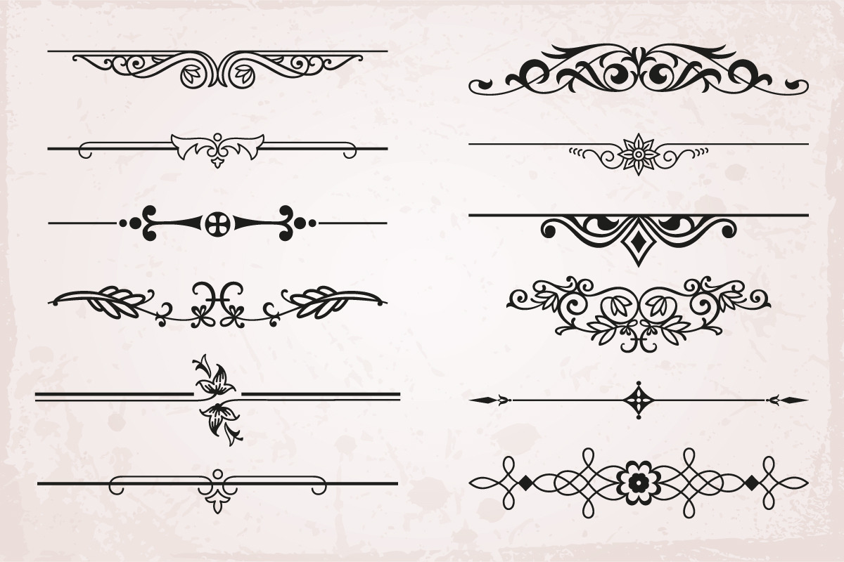 48 Vector Divider Design Elements, an Object Graphic by Digiselector Design Goods (Photo 5 of 5)