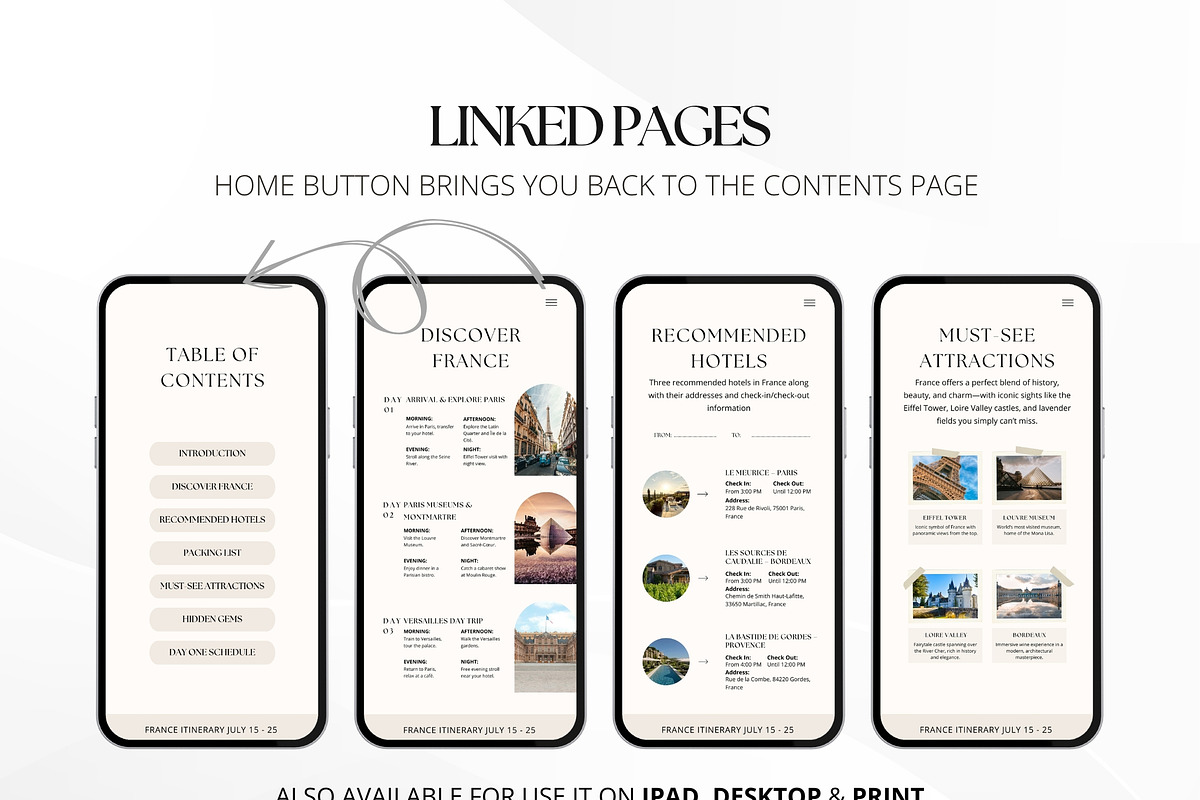 France Travel Itinerary Template, a Magazine Template by Pulsecolor (Photo 8 of 10)