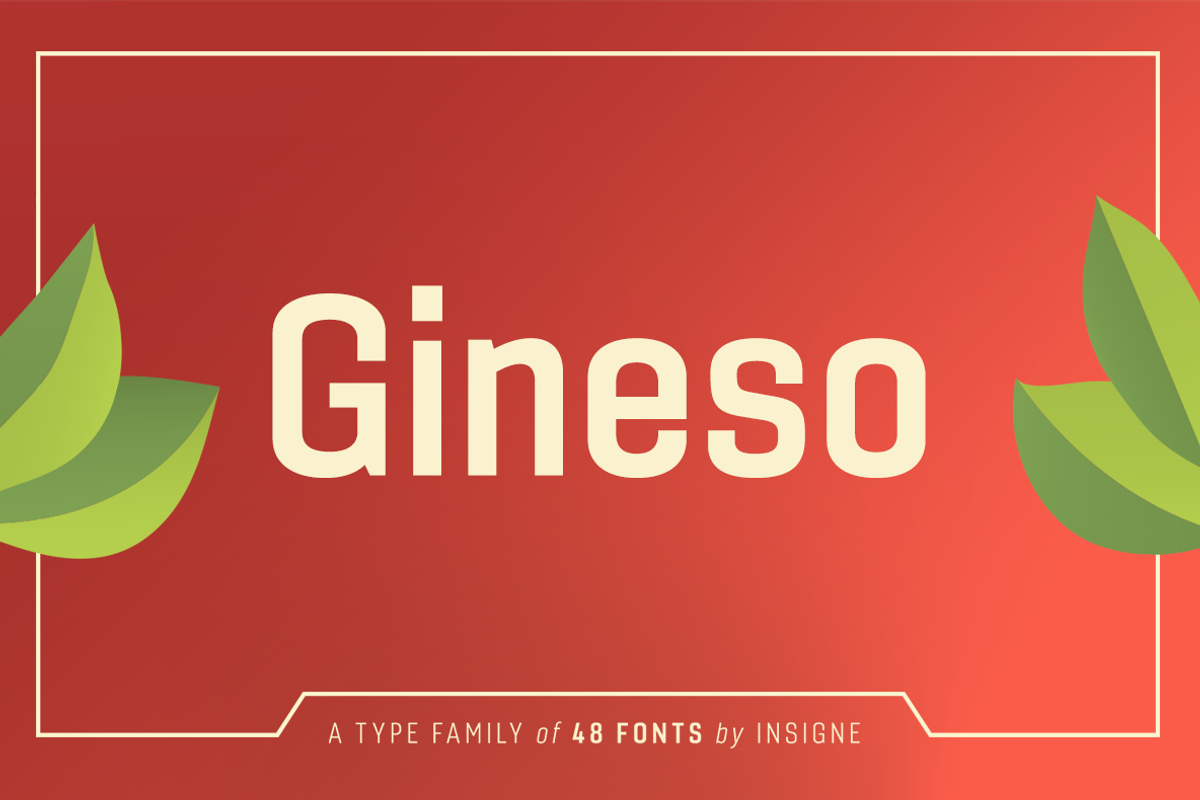 Gineso, a Sans Serif Font by insigne (Photo 1 of 4)