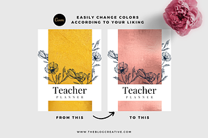 Teacher Planner Template, Canva