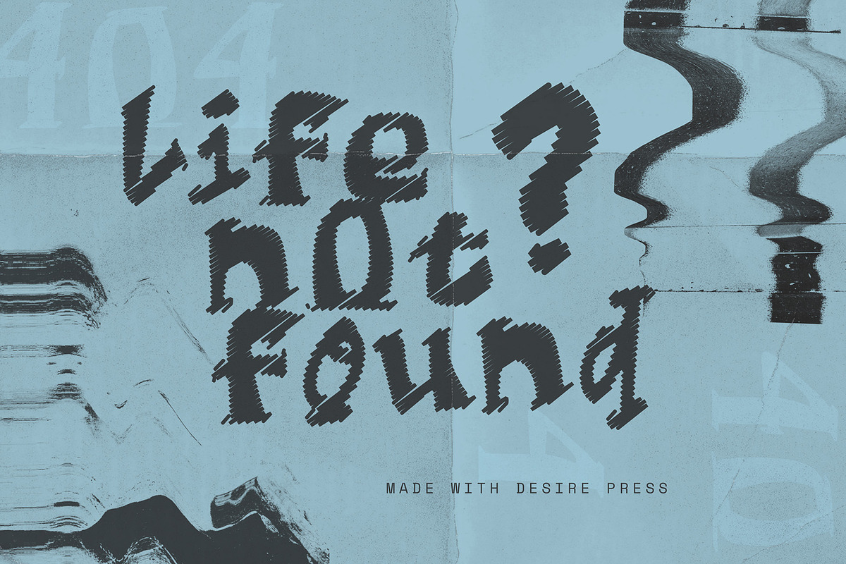 Desire Press - Zine Display Font, a Handwritten Font by Sloulyfe (Photo 2 of 9)