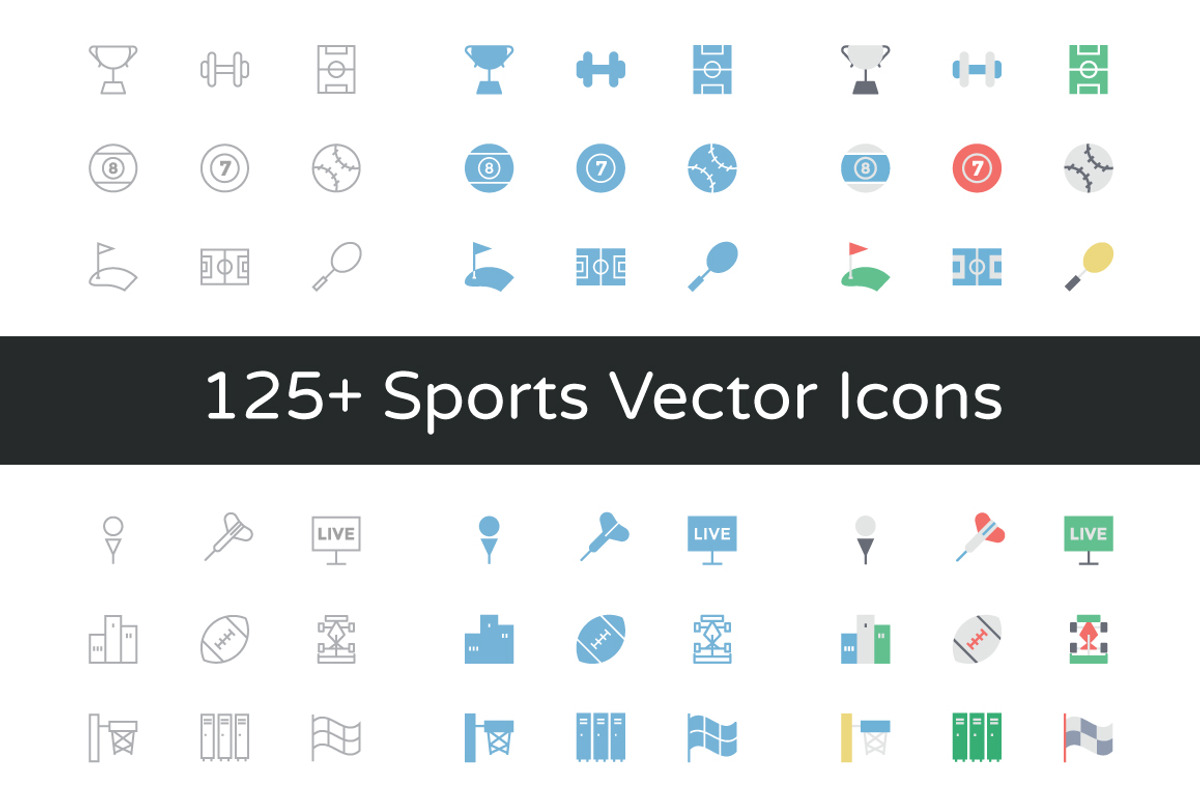 125+ Sports Vector Icons