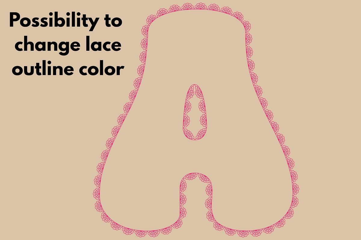 Lace Canva Frames Letters Template, a Decorative Illustration by GraphiCarola (Photo 5 of 6)