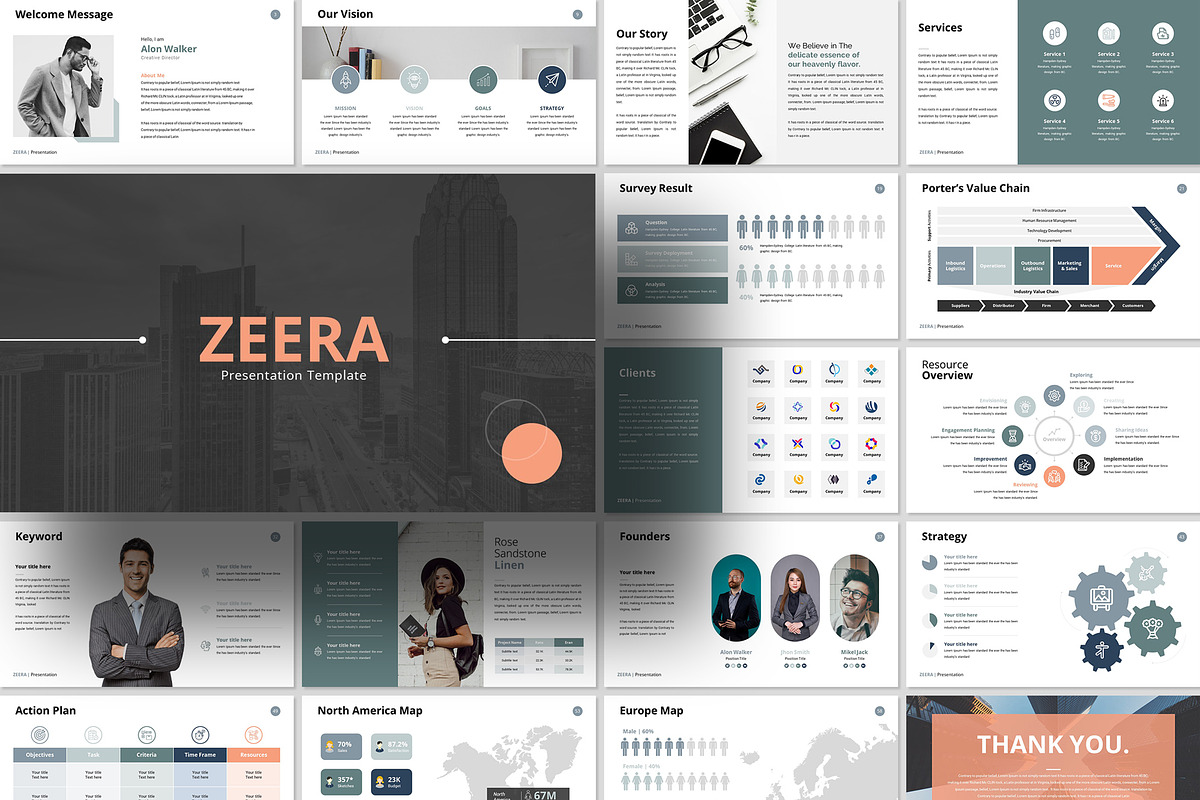Zeera PowerPoint Template, a Presentation Template by WhiteGraphic (Photo 1 of 11)