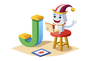 A-Z 3D Alphabet with Cute Character, a Graphic by Creative_View (Thumbnail 19 of 28)