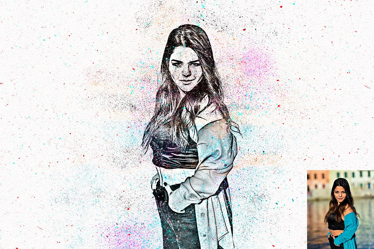 Grunge Spray Art Photoshop Action, an Action Add-On by Studio Retouch (Photo 12 of 18)