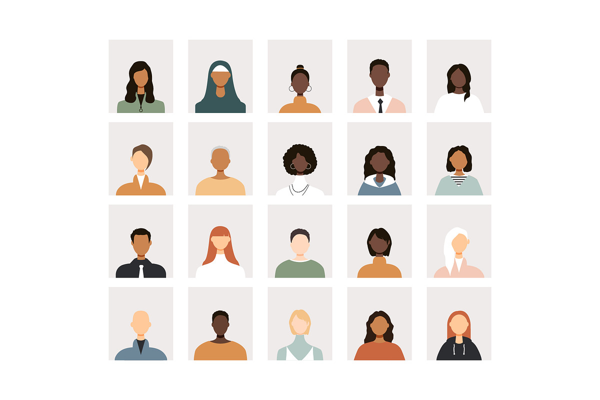 40 people avatars, a Person Illustration by Stafeeva (Photo 2 of 3)